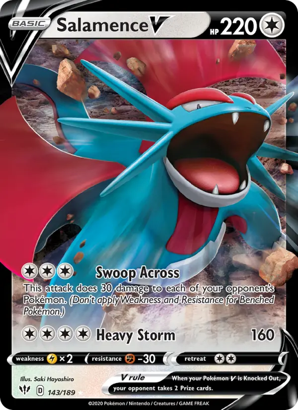 Salamence V, Pokémon card