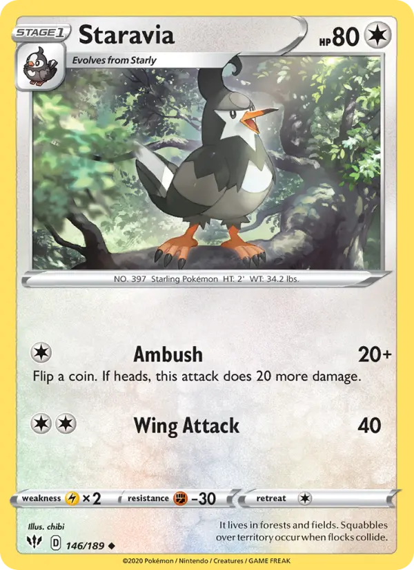 Staravia, Pokémon card
