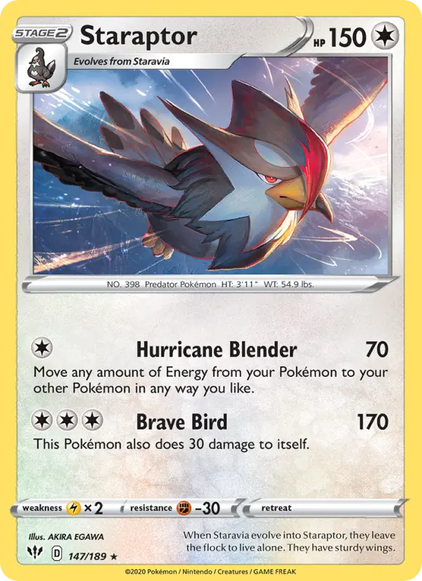 Staraptor, Pokémon card