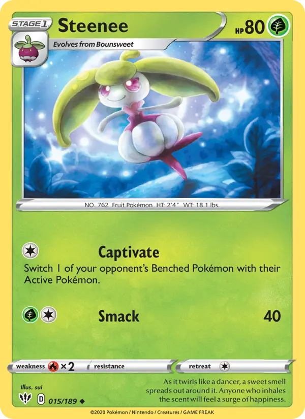 Steenee, Pokémon card