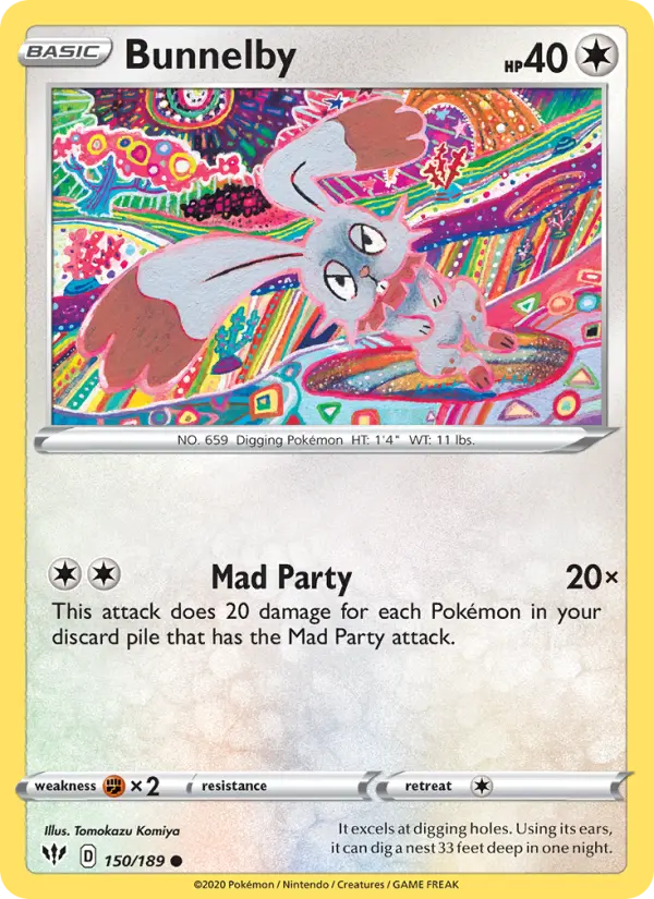 Bunnelby, Pokémon card