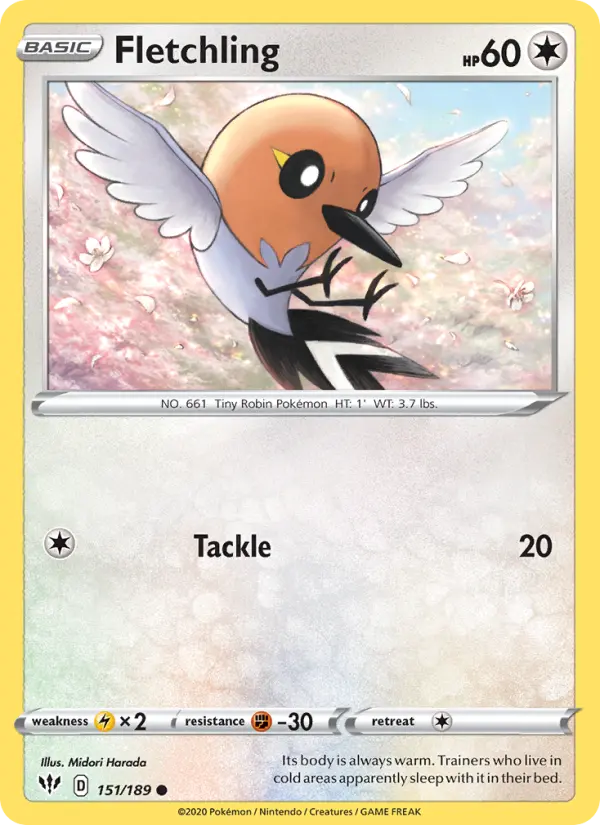 Fletchling, Pokémon card