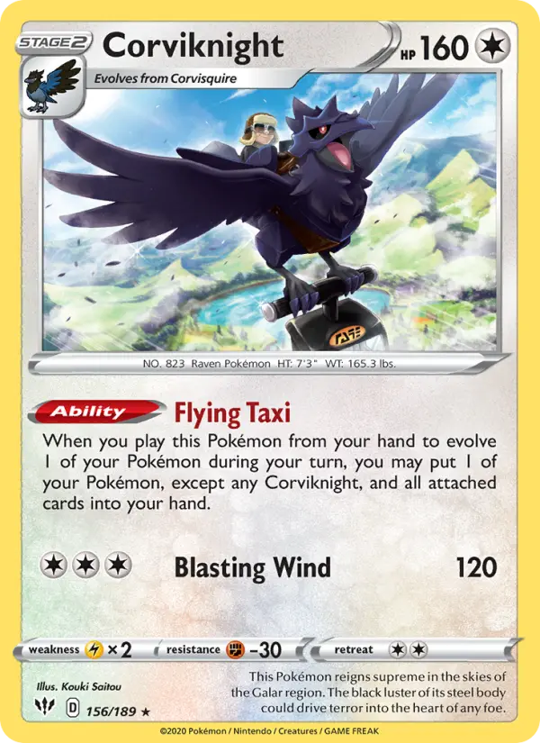 Corviknight, Pokémon card