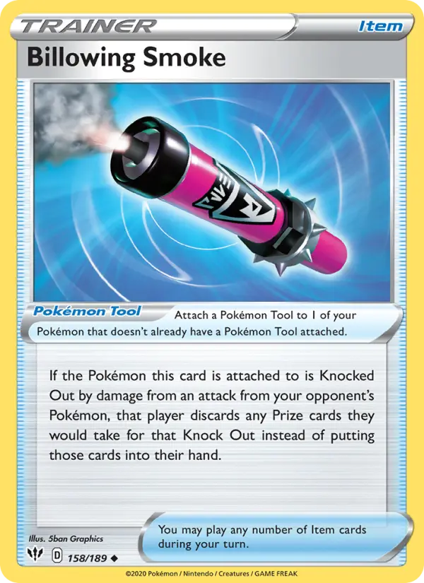 Billowing Smoke, Pokémon card