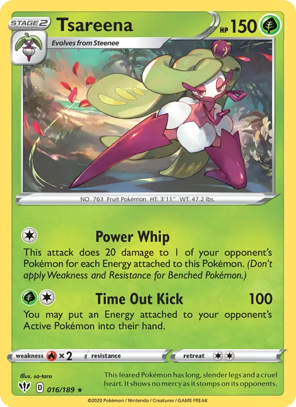 Tsareena, Pokémon card