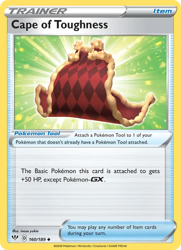 Cape of Toughness, Pokémon card