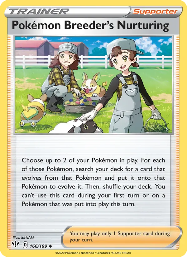 Pokémon Breeder's Nurturing, Pokémon card