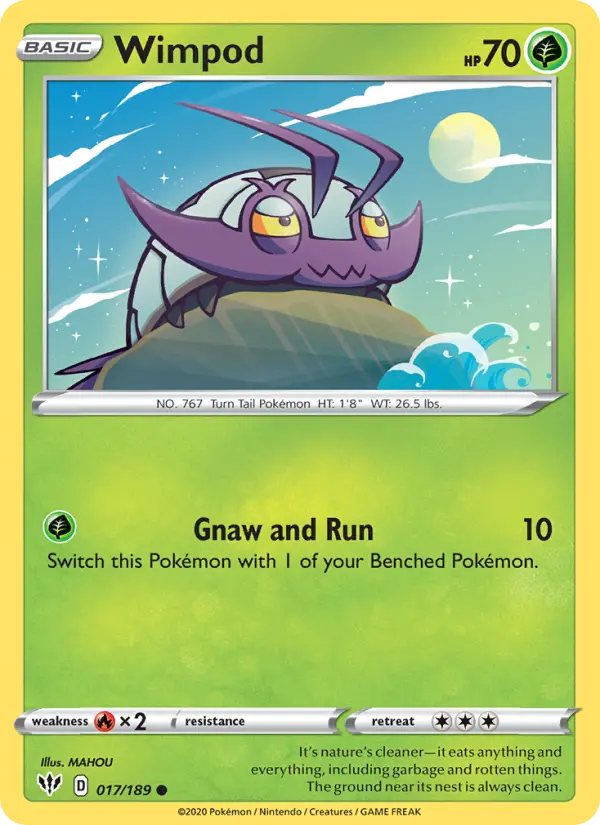 Wimpod, Pokémon card