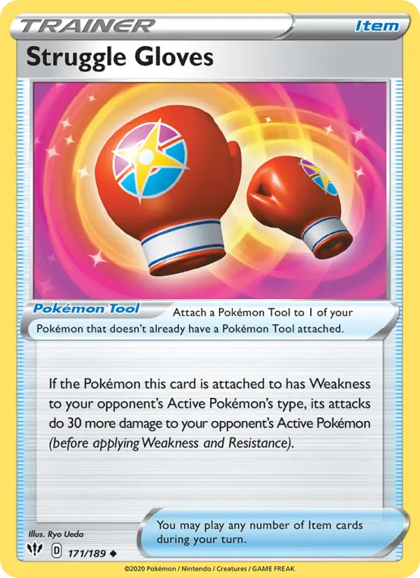 Struggle Gloves, Pokémon card