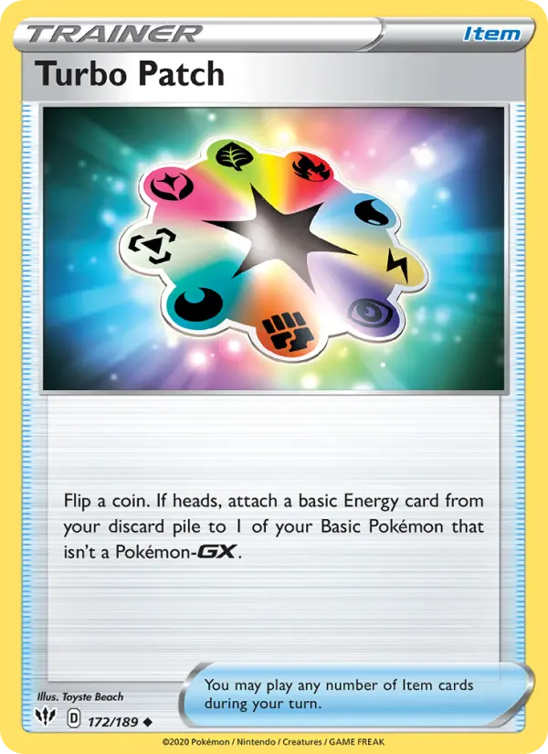 Turbo Patch, Pokémon card