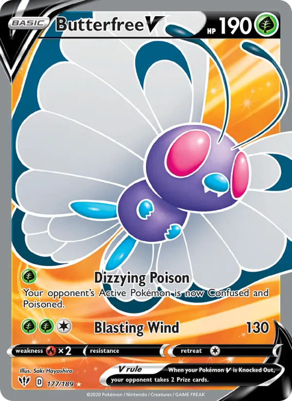 Butterfree V, Pokémon card
