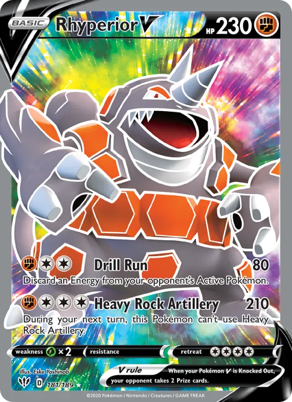 Rhyperior V, Pokémon card