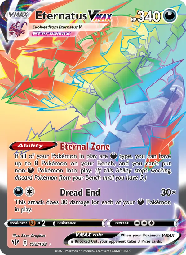 Eternatus VMAX, Pokémon card