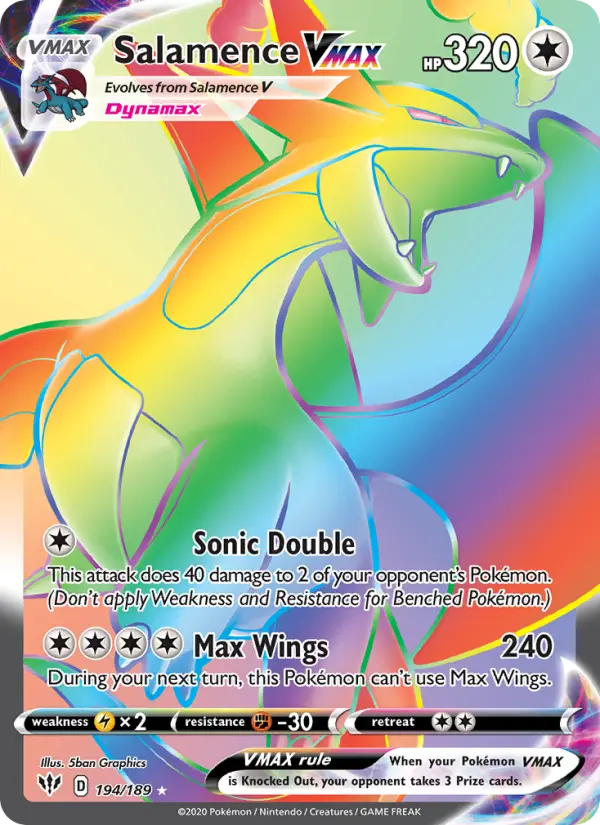 Salamence VMAX, Pokémon card
