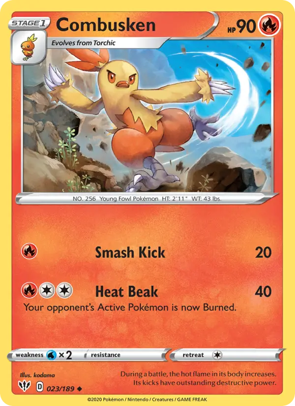 Combusken, Pokémon card