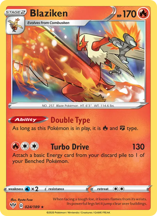 Blaziken, Pokémon card