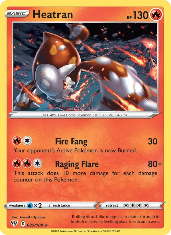 Heatran, Pokémon card