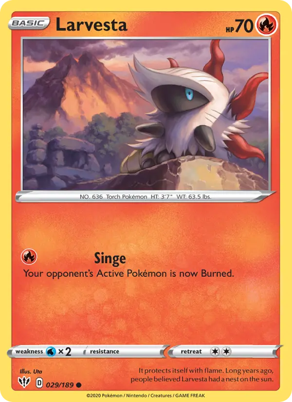 Larvesta, Pokémon card