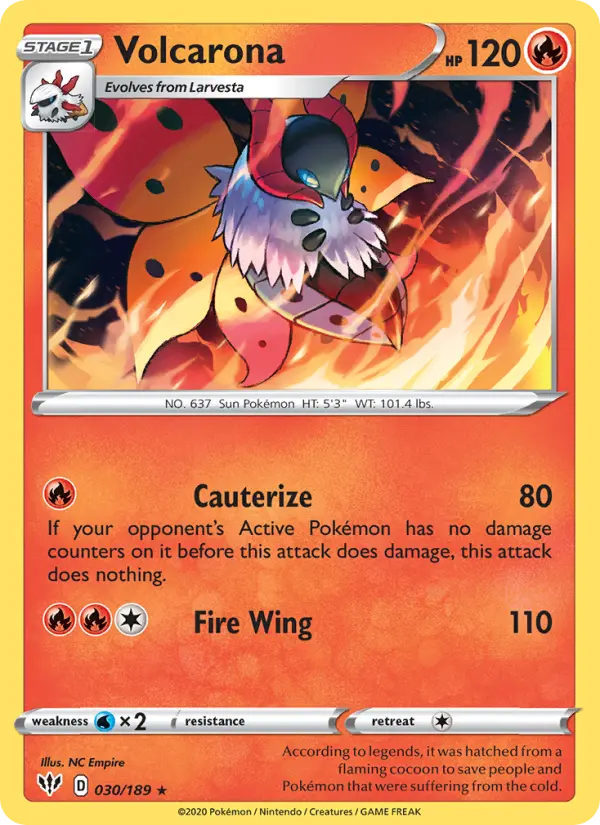Volcarona, Pokémon card