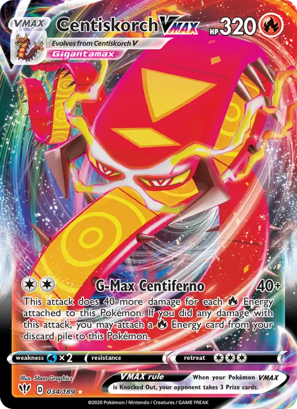 Centiskorch VMAX, Pokémon card