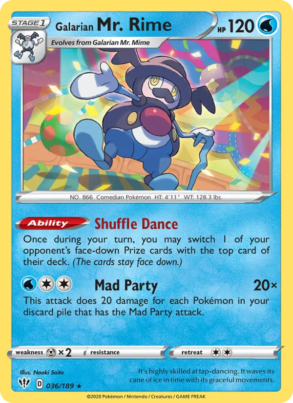 Galarian Mr. Rime, Pokémon card
