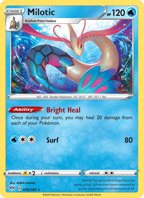 Milotic, Pokémon card