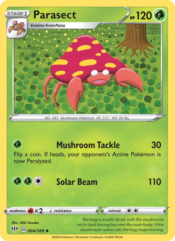 Parasect, Pokémon card