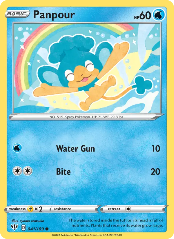 Panpour, Pokémon card