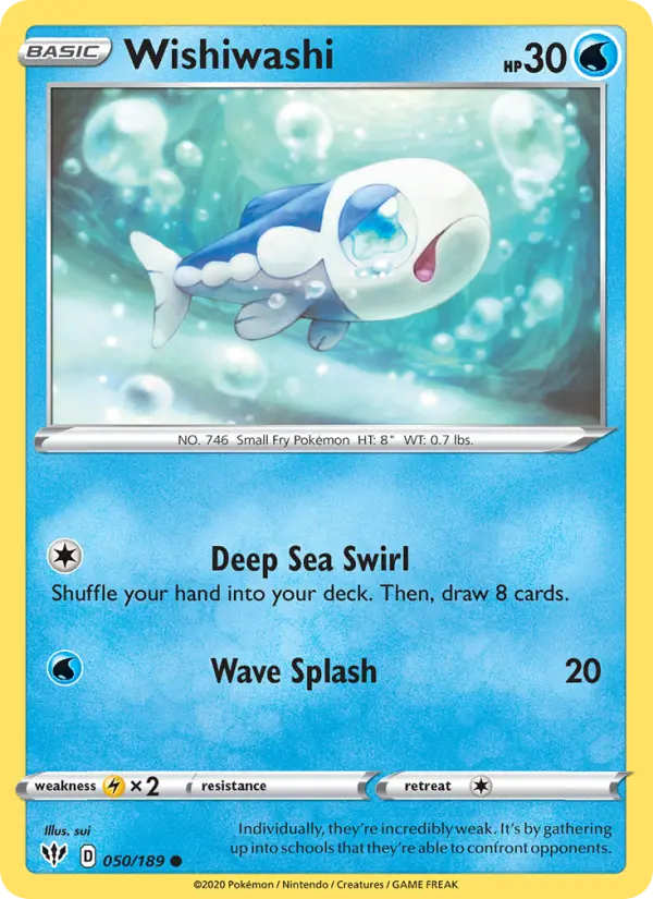 Wishiwashi, Pokémon card