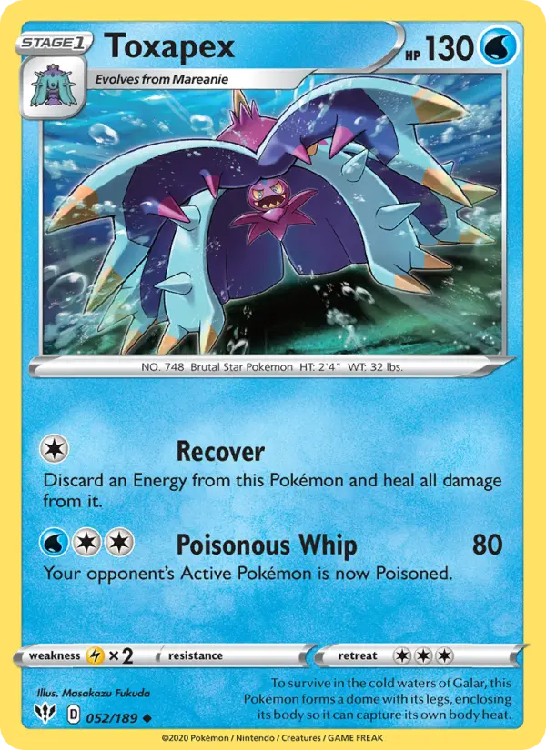 Toxapex, Pokémon card