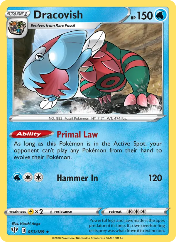 Dracovish, Pokémon card