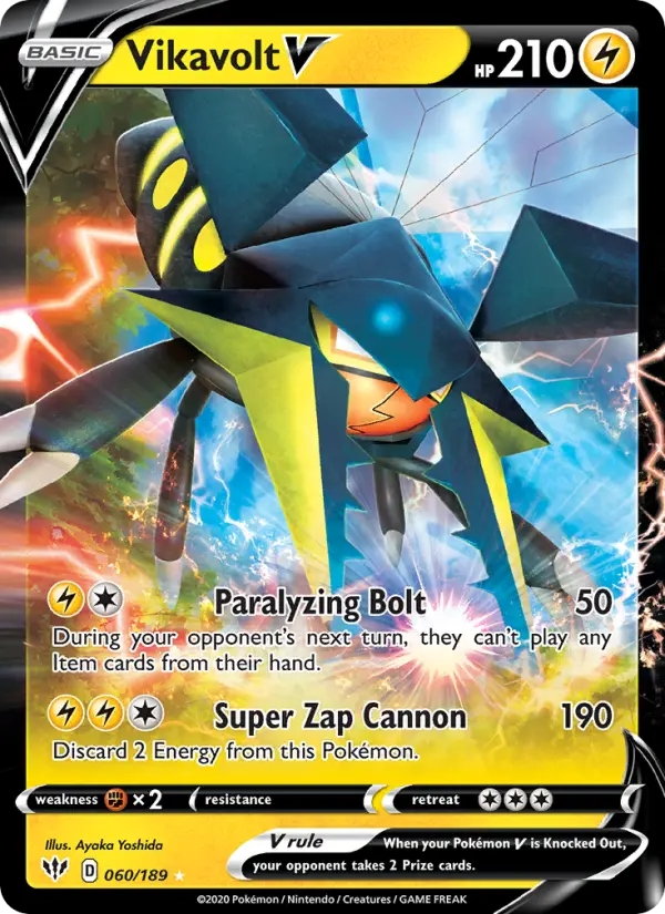 Vikavolt V, Pokémon card