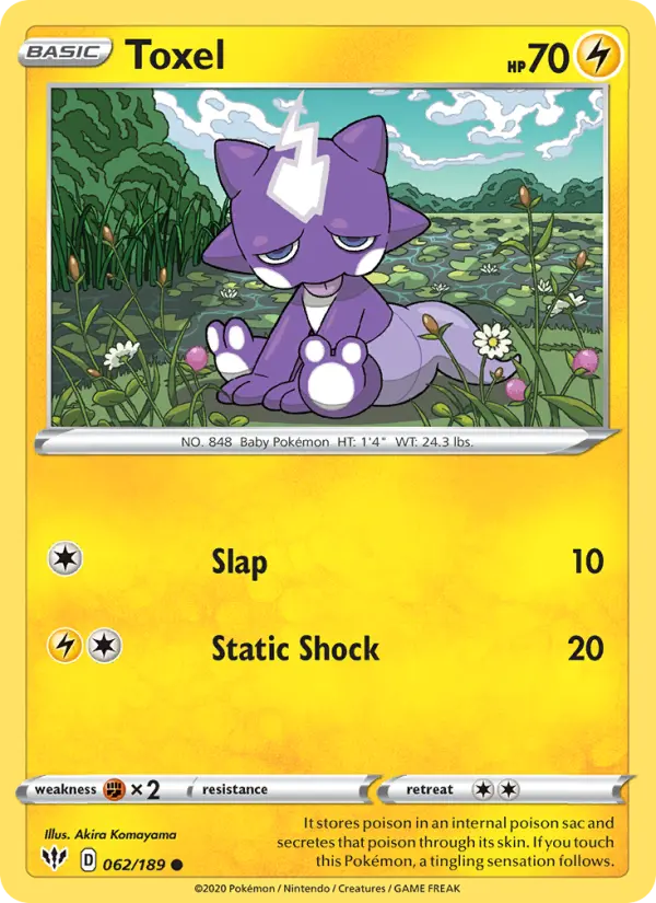 Toxel, Pokémon card
