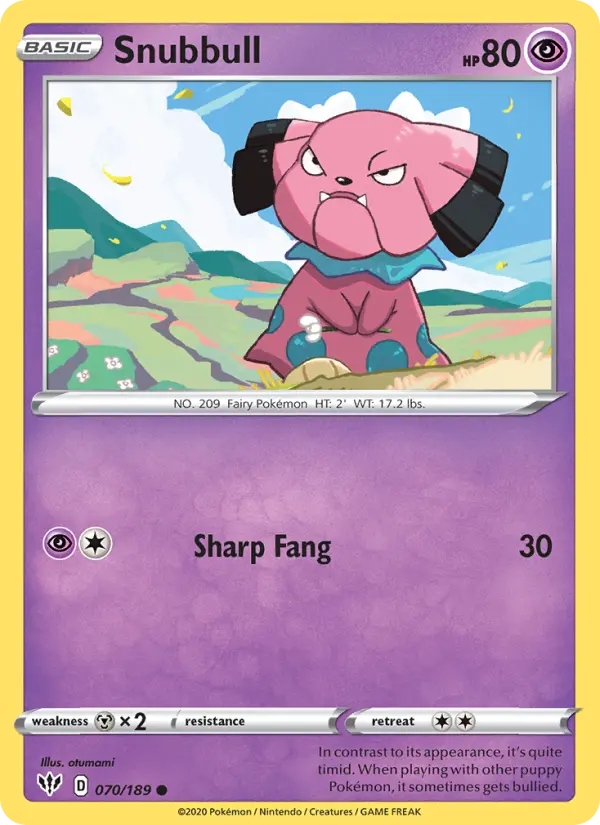 Snubbull, Pokémon card