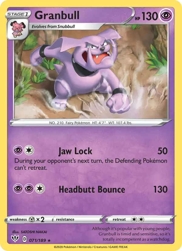 Granbull, Pokémon card