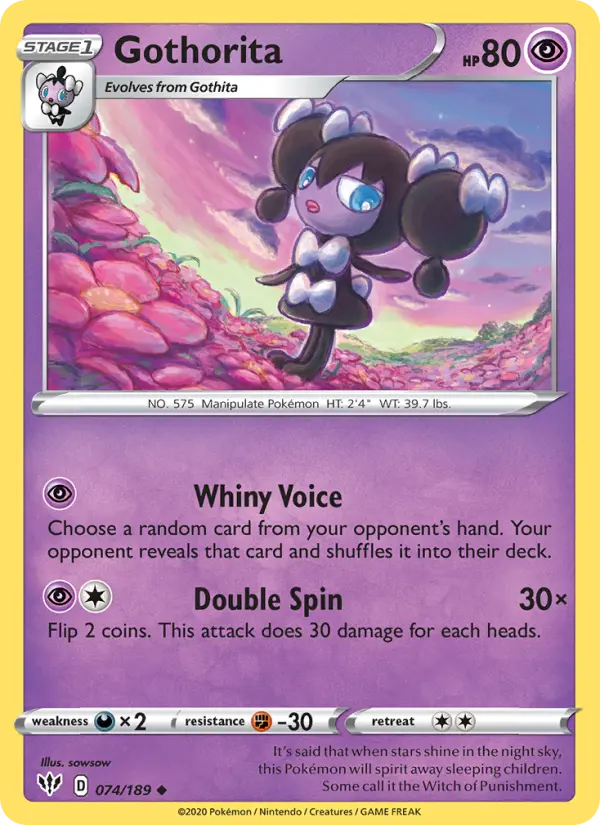 Gothorita, Pokémon card