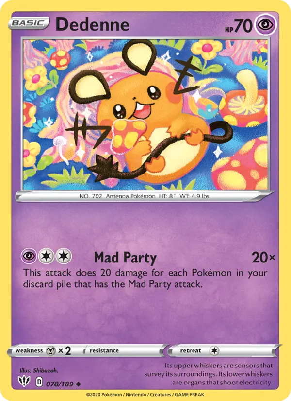 Dedenne, Pokémon card