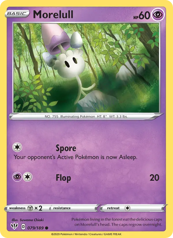 Morelull, Pokémon card
