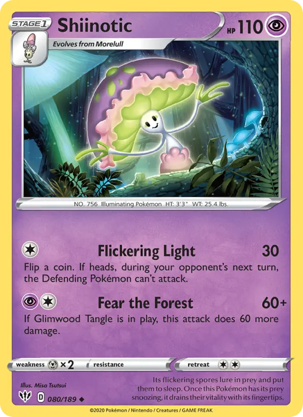 Shiinotic, Pokémon card
