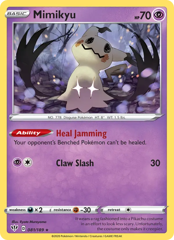Mimikyu, Pokémon card
