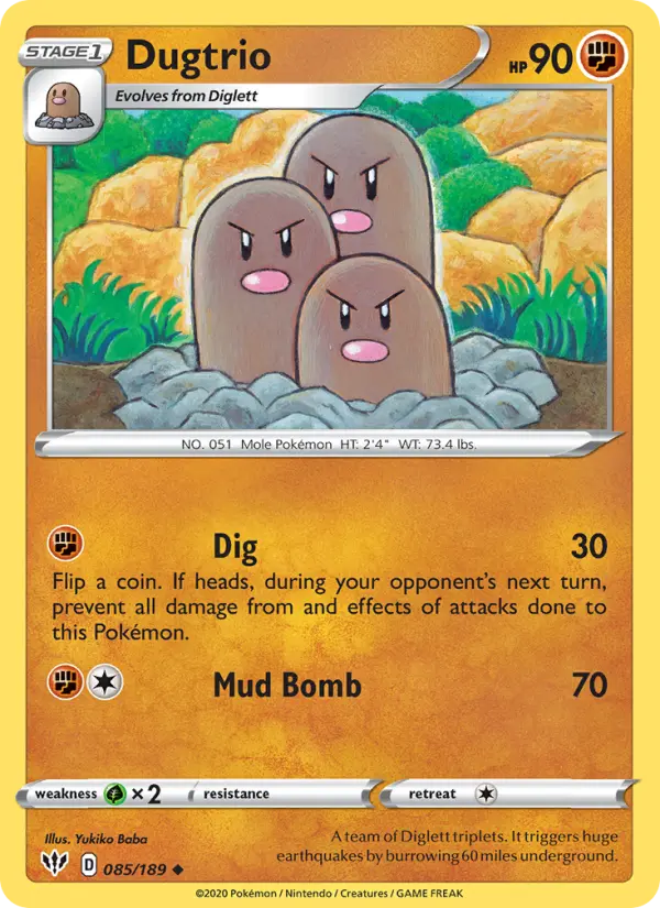 Dugtrio, Pokémon card