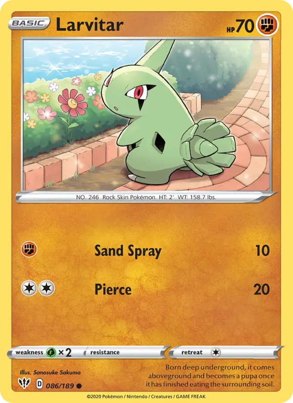 Larvitar, Pokémon card