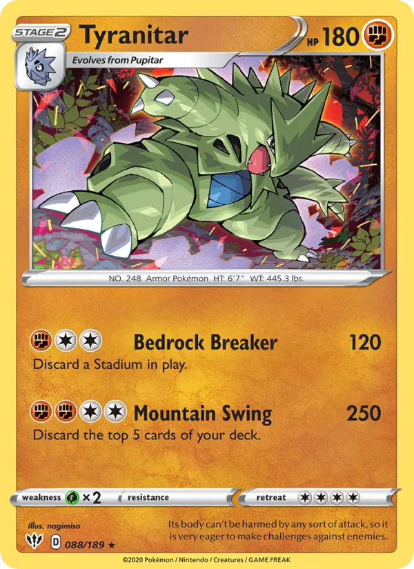 Tyranitar, Pokémon card