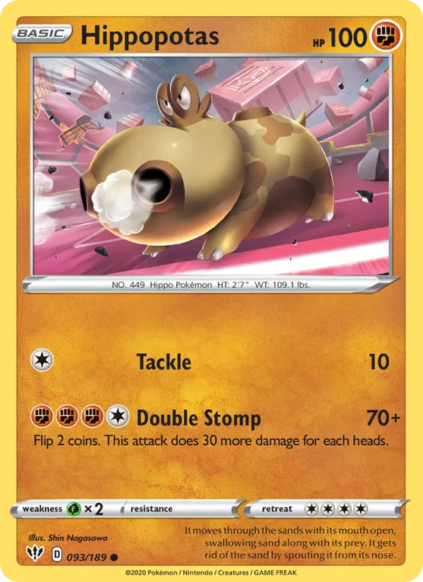 Hippopotas, Pokémon card