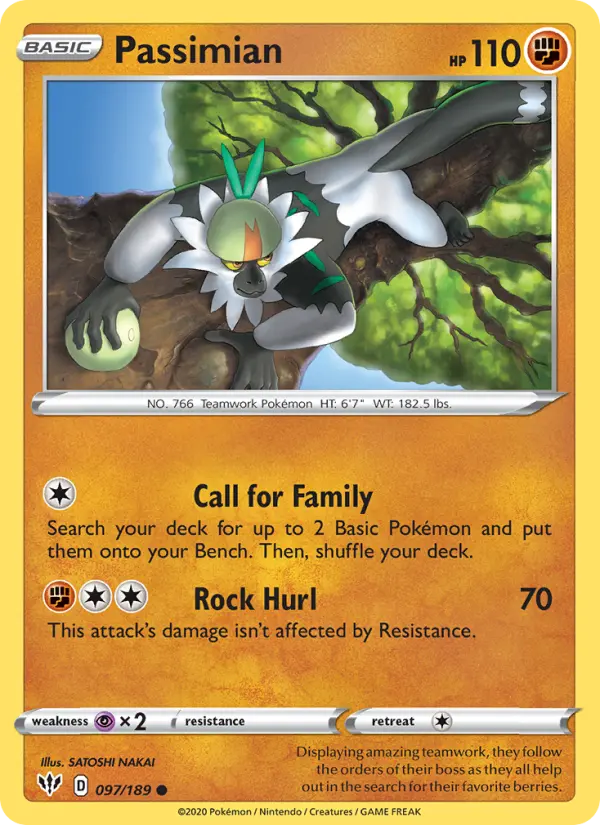 Passimian, Pokémon card
