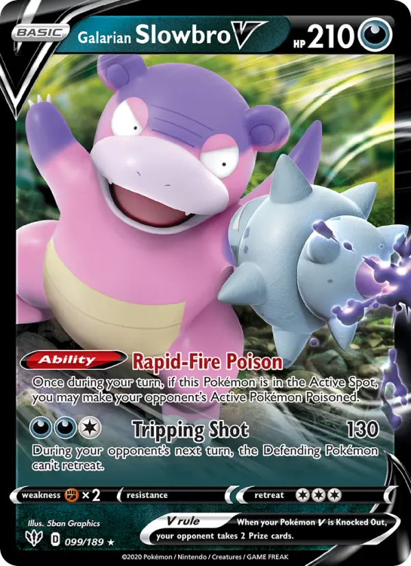 Galarian Slowbro V, Pokémon card