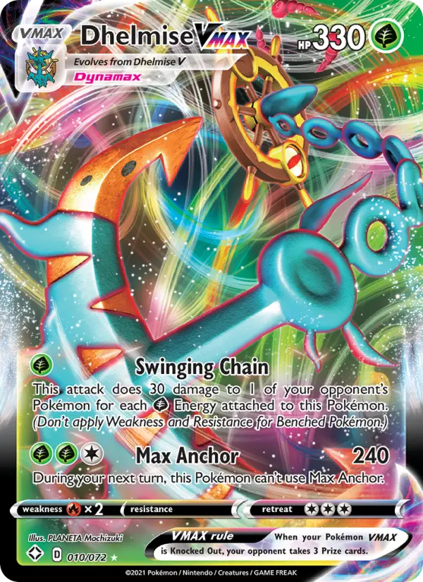 Dhelmise VMAX, Pokémon card