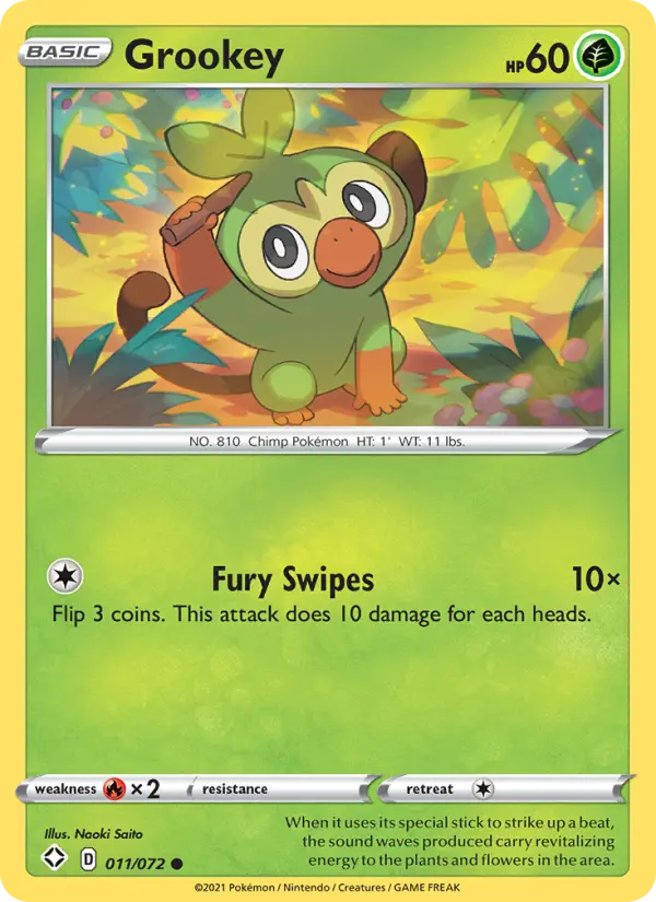Grookey, Pokémon card