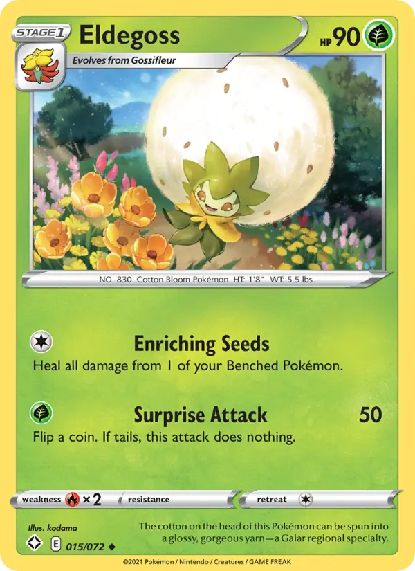 Eldegoss, Pokémon card