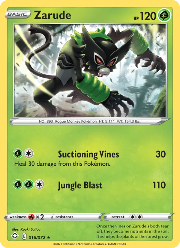 Zarude, Pokémon card